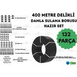 İrritime 400 Metre Kendinden Delikli Damla Sulama Borusu ve Sulama Seti - 40 CM