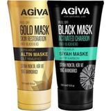 Irtihal Agiva Soyulabilir Gold ve Siyah Maske Seti 2X150ML