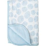 İrya Bebe Marin Seashell Müslin Bebek Battaniyesi Mavi 120x120 cm - 120 x 120 cm