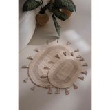 Irya Hana 2’li Takım Banyo Paspası %100 Pamuk 40x60 + 60x90 Bej - 40x60+60x90