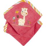 Irya İrya %100 Pamuk Bamkı Bebek Havlu Seti 3'lü Fuşya 30X30 cm - 30 x 30 cm