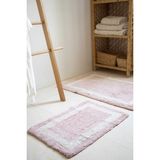 Irya Liberte 2’li Takım Banyo Paspası %100 Pamuk 40x60 + 60x90 Pembe - Bej - 40x60+60x90