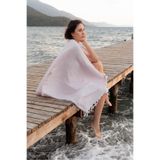 İrya Paloma %100 Pamuk Tekyüz Plaj Havlusu Pembe 90x170