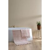 Irya Paloma 2’li Takım Banyo Paspası %100 Pamuk 40x60 + 60x90 Pembe - 40 x 60 cm - 60 x 90 cm - Pudra