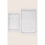 Irya Root 2’li Takım Banyo Paspası %100 Pamuk 40X60+60X90 cm Açık Mavi