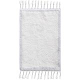 İrya Root Açık Mavi Detaylı Pamuk Banyo Paspası 50 x 80 cm - Standart