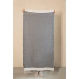 Irya Sare %100 Pamuk Peştemal Gri 90X170 - 90 x 170 cm