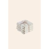 İrya Scallop %100 Pamuk Havlu 4/50X90 cm Ecru+Desert Sand - Ekru - Bej - 50 x 90 cm