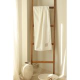 İrya Sedef Bambu Nakışlı Banyo Havlusu 70X140 cm - 70 x 140 cm - Ekru