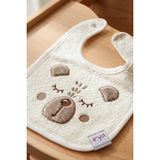 İrya Teddy %100 Pamuk Mama Önlüğü Krem Standart Beden Eğlenceli Tasarım ile Yumuşaklık Sunar