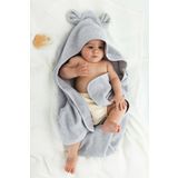 İrya Tiny Bear Organik Pamuk Bebek Kundak Gri 75x75 cm