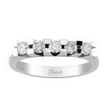 İryum Mücevher PY4844-2 18 Ayar 0.44 ct E-FVS Pırlanta Beş Taş Yüzük