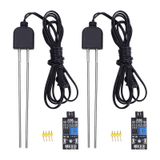 IS 2 Set Dirençli Toprak Nem Ölçer, Icstation Toprak Higrometre Sensör Test Kiti, Korozyona Dirençli Probu, Arduino Bahçe Bitki Bakımı için Dijital Analog Sinyal Çıkışı, Otomatik Sulama Stemi