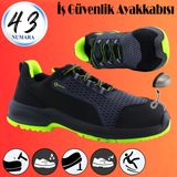 İş Ayakkabısı Çelik Demir Burunlu 43 Numara Nubuk Bağcıklı Sportif Güvenlik İnşaatçı Ayakkabı