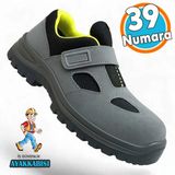 İş Ayakkabısı S1 Cırtlı 39 Numara Çelik Burunlu Süet İnşaat Güvenlik Ayakkabısı Kaymaz Tabanlı