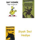İş Bankası Kültür Yayınları Bay Komik + Dünyanın Merkezine Yolculuk + Siyah Inci Hediye