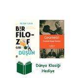 İş Bankası Kültür Yayınları Bir Filozof Gibi Düşün + Geometri + Dünya Klasiği Hediye