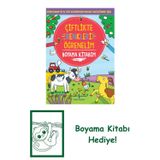 İş Bankası Kültür Yayınları Çiftlikte Renkleri Öğrenelim Boyama Kitabım + Yapışkanlı Not Kağıdı