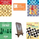 İş Bankası Kültür Yayınları Çocuklar Için Satranç Problemleri / Küçükler Şampiyonasından 250 Mat / 4 Kitap Set