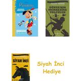 İş Bankası Kültür Yayınları Disney Pinokyo - Renk Kat Gelişim Kitabı: Çıkartmaları Yapıştır ve Boya + Dünyanın Merkezine Yolculuk + Siyah Inci Hediye