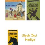 İş Bankası Kültür Yayınları Eğlenceli Tarih - Kale Gezisi + Dünyanın Merkezine Yolculuk + Siyah Inci Hediye