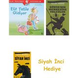 İş Bankası Kültür Yayınları Elif Tatile Gidiyor: Ilk Okuma Kitabım + Dünyanın Merkezine Yolculuk + Siyah Inci Hediye