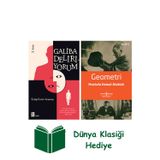 İş Bankası Kültür Yayınları Galiba Deliriyorum + Geometri + Dünya Klasiği Hediye