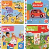 İş Bankası Kültür Yayınları Iş Bankası 0-3 Yaş Hareketli Kitaplarım Safari Arabalar Kuaför ve Periler 4lü Set