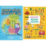 İş Bankası Kültür Yayınları Kerem ile Minik Canavarlar - Karanlıktaki Canavarlar: Çılgın Çizgi Romanlar + 1 Kitap (Set)