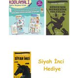 İş Bankası Kültür Yayınları Kodlamalı Eğitici Boyama Kitabı 4-5 Yaş (2 Kitap Takım): 1. ve 2. Seviye (Kapak Değişebilir) + Dünyanın Merkezine Yolculuk + Siyah Inci Hediye