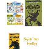 İş Bankası Kültür Yayınları Kodlamalı Eğitici Boyama Kitabı 4-6 Yaş (4 Kitap Takım): 1. ve 2. Seviye + Dünyanın Merkezine Yolculuk + Siyah Inci Hediye