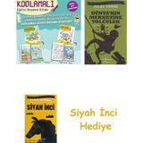 İş Bankası Kültür Yayınları Kodlamalı Eğitici Boyama Kitabı 5-6 Yaş (2 Kitap Takım): 1. ve 2. Seviye + Dünyanın Merkezine Yolculuk + Siyah Inci Hediye