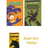 İş Bankası Kültür Yayınları Koko Korkunç Komik + Dünyanın Merkezine Yolculuk + Siyah Inci Hediye