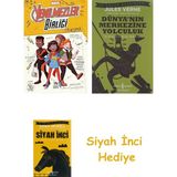 İş Bankası Kültür Yayınları Marvel Yenilmezler Birliği 1 - Tanışma + Dünyanın Merkezine Yolculuk + Siyah Inci Hediye