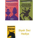 İş Bankası Kültür Yayınları Sherlock Holmes ve Kızıl Dosya (Kısaltılmış Metin) + Dünyanın Merkezine Yolculuk + Siyah Inci Hediye