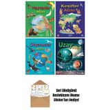 İş Bankası Kültür Yayınları Uzay Atlası 4 Kitap Set + Okuma Sticker'Ları