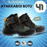 Iş Botu Ayakkabısı Yeşil 41 Numara Bahçecilik Tarım Ziraat Çiftçi Kış Güvenlik Ayakkabı Bot