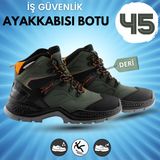 Iş Botu Ayakkabısı Yeşil 45 Numara Bahçecilik Tarım Ziraat Çiftçi Kış Güvenlik Ayakkabı Bot