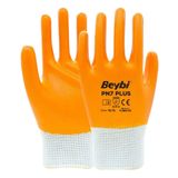 İş Eldiveni Beybi PN7+ Polyester Nitril Eldiven - Sarı - XL