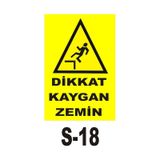 Iş Güvenliği Pvc Dekota Uyarı - Ikaz Levhası Dikkat Kaygan Zemin