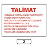 Iş Güvenliği Talimat Uyarı Ikaz Levhası