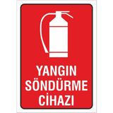 Iş Güvenliği Uyarı Levhası 17X24 Cm. (Yangın Söndürme Cihazı) (D-1724-001)