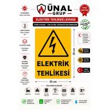 İş Güvenliği Uyarı Levhası 25X35 Cm. (Dikkat Ölüm Tehlikesi) Kolay Montaj İkaz Tabelası