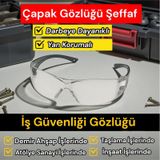İş Güvenliğine Uygun Çapak Gözlüğü Şeffaf
