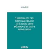 İş Hukukunda 6701 Sayılı Türkiye İnsan Hakları ve Eşitlik Kurumu Kanunu Bağlamında Eşitlik İlkesi...