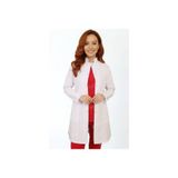 iş konsept Beyaz Kadın Orta Boy Doktor Hemşire Öğretmen Hakim Yaka İş Önlüğü