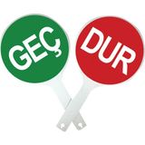 İş Koruma Dur-Geç Levhası El Tipi Yüksek Performans Reflektörlü