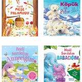 İş Kültür Resimli Öyküler 4 Kitaplık Set: Küçük Meşe Palamudu, Köpük ile Pıtır, Hadi Sarılalım Anneciğim, Hadi Sarılalım Babacığım