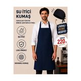 İŞ MARKETİM Su Geçirmez Barista Önlüğü Leke Tutmaz Çizgili Garson Mutfak Aşçı Önlüğü Cepli Boyundan Ayarlı