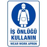 İŞ ÖNLÜĞÜ KULLANIN 50X70CM PVC ISG LEVHA